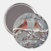 深紅色ズオンスノーブランチ マグネット (正面/裏面)