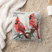 深紅色ツリー分岐Aカスタマイズ可能なクリスマス クッション (ブランケット)