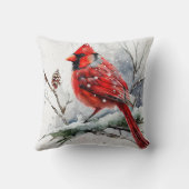 深紅色ツリー分岐Aカスタマイズ可能なクリスマス クッション (裏面)