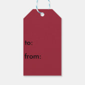 深紅色ハッピーバースデーギフトラベル ギフトタグ (裏面)