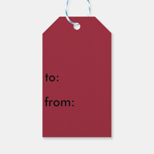 深紅色ハッピーバースデーギフトラベル ギフトタグ (裏面)