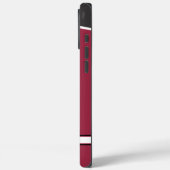 深紅色パーソナライズされたジャージーアメリカンフットボール Case-Mate iPhoneケース (裏面 / 左)