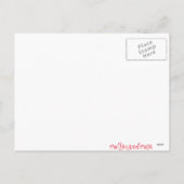 深紅色ホリデーカード シーズンポストカード (裏面)