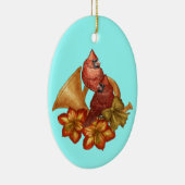 深紅色ホーンカスタムオーナメント セラミックオーナメント (右)