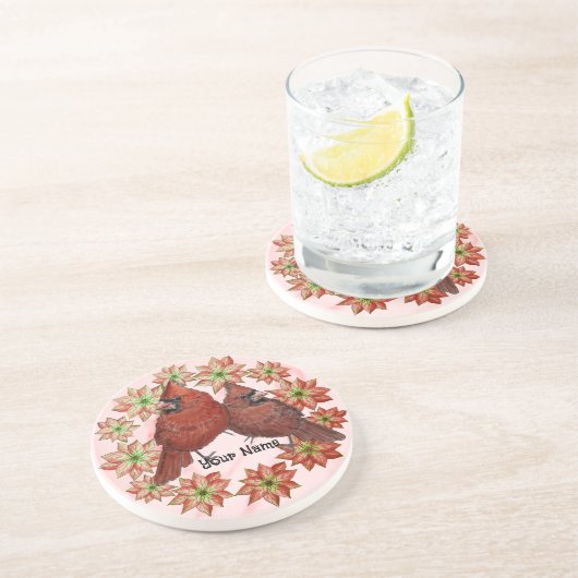 深紅色ポインセチア コースター (側面)