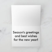 深紅色ラージフォントクリスマスカード シーズンカード (内部)