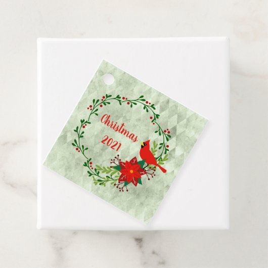 深紅色リース パーソナライズされた フェイバータグ (インサイチュ)