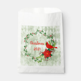 深紅色リース パーソナライズされた フェイバーバッグ