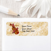 深紅色ヴァイオリン修正住所 シール (インサイチュ)