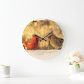 深紅色入り秋時計 ラージ壁時計 (ホーム)