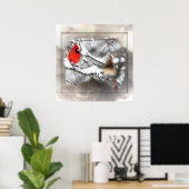 深紅色冬のシーンのポスター ポスター (ホームオフィス)