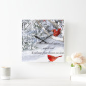 深紅色天国 スクエア壁時計 (ホーム)