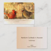 深紅色秋のATCカード 名刺 (正面/裏面)