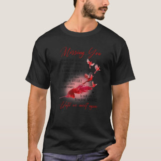 深紅色考えはいつも守護天使 Tシャツ