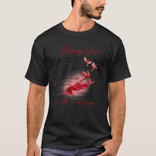 深紅色考えはいつも守護天使 Tシャツ (正面)