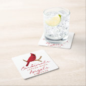 深紅色表示 スクエアペーパーコースター (インサイチュ)