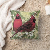 深紅色赤と緑のクリスマス クッション (ブランケット)