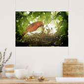 深紅色食べ物を与えズ ポスター (キッチン)