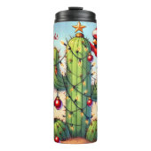 深紅色飾のサボテン タンブラー (正面)