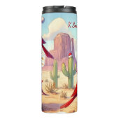 深紅色飾のサボテン タンブラー (裏面)