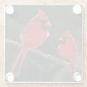 深紅色 ガラスコースター (裏面)