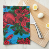 深紅色 キッチンタオル (四つ折り)