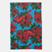 深紅色 キッチンタオル (縦)