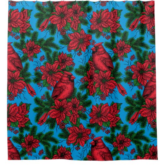 深紅色 シャワーカーテン (正面)