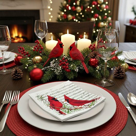 深紅色 スタンダードランチョンナプキン