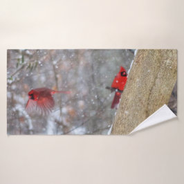 深紅色 バスタオルセット