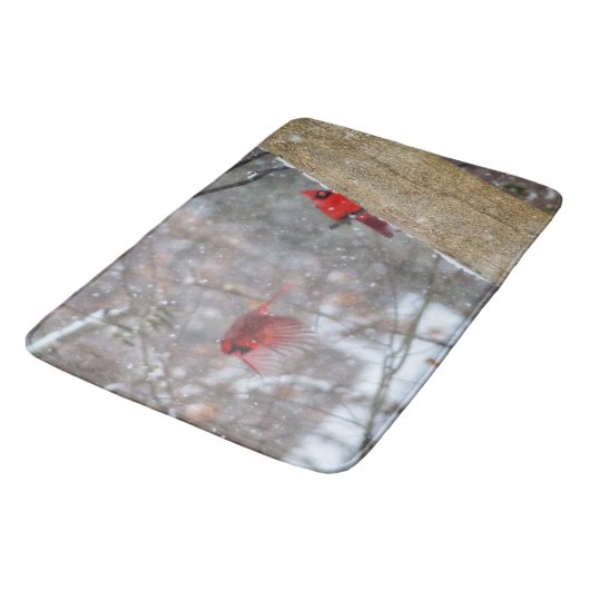 深紅色 バスマット (アングル)