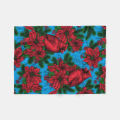 深紅色 フリースブランケット (正面(横))