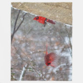 深紅色 フリースブランケット (正面)