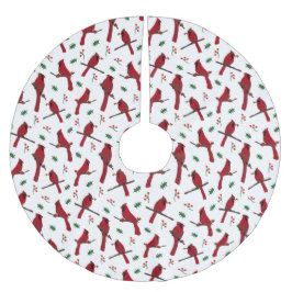 深紅色 ブラッシュドポリエステルツリースカート