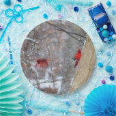 深紅色 ペーパープレート (パーティー)