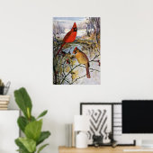 深紅色 ポスター (ホームオフィス)