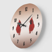 深紅色 ラージ壁時計 (傾斜)