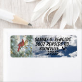 深紅色-差出人住所ラベル ラベル (インサイチュ)