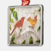 深紅色。愛の歌 メタルオーナメント (左)