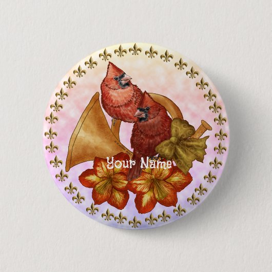 深紅色 缶バッジ (正面)