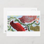 深紅色(?)葉書の収集 ポストカード (正面/裏面)