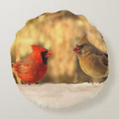 深紅色in秋の丸い枕 ラウンドクッション (裏面)