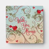 深紅色You引用文かわいらし吸光斑 フォトプラーク (正面)