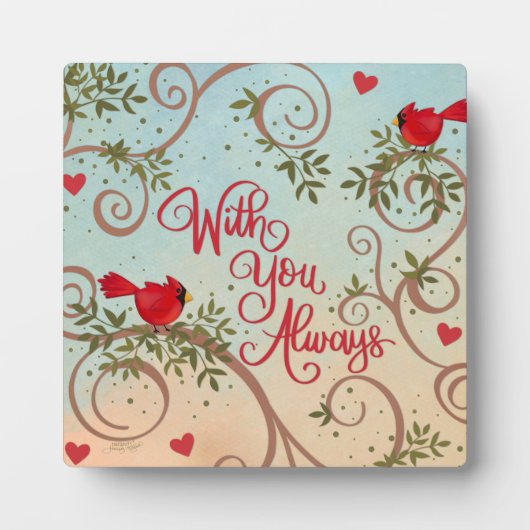 深紅色You引用文かわいらし吸光斑 フォトプラーク (正面)