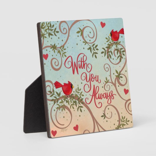 深紅色You引用文かわいらし吸光斑 フォトプラーク (正面)