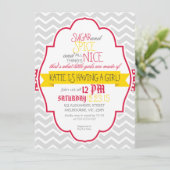 深紅金ゴールドのベビーシャワー 招待状 (スタンド正面)