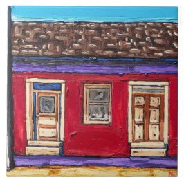 "深紅、チューソンのバリオ"の装飾的なタイル タイル