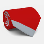 深紅、灰色、および白く斜めストライプのなタイ ネクタイ (ロール)