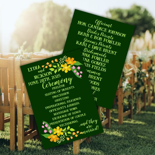 深緑に明るい結婚花 プログラム