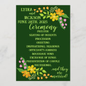 深緑に明るい結婚花 プログラム (正面)